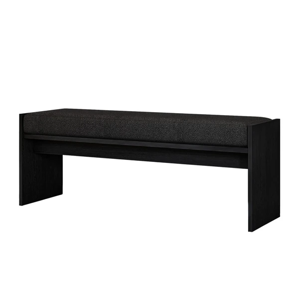 Pearl Bench – Modern Tasarım Antre, Mutfak, Yatak Odası, Balkon Oturma Bankı, Kolay Kurulum, Ahşap Siyah - 4