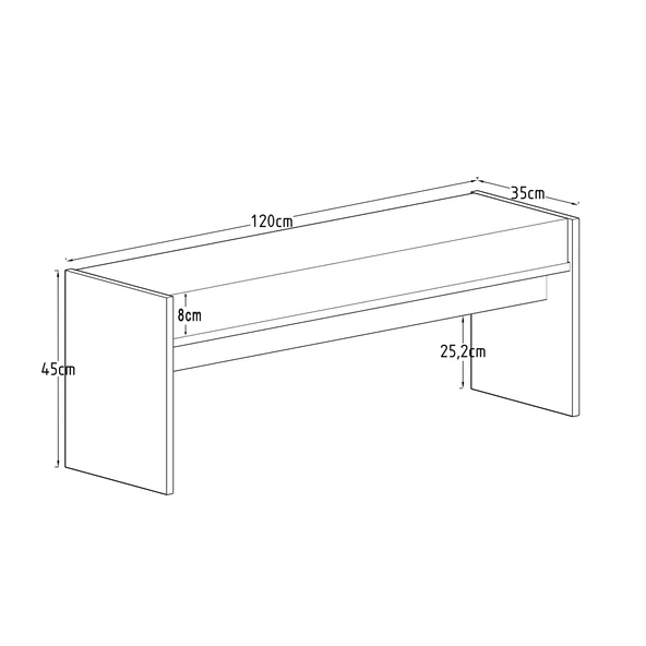 Pearl Bench – Modern Tasarım Antre, Mutfak, Yatak Odası, Balkon Oturma Bankı, Kolay Kurulum, Traverten Desen - 5