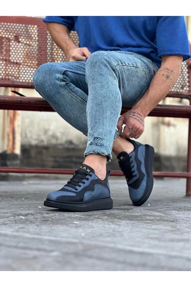 BİCANS Wagoon WG301 Kömür Mavi Erkek Casual Ayakkabı - Resim 3