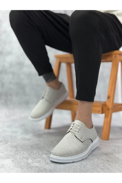Arda BA0003 Bağcıklı Klasik Spor Keten Beyaz Taban Casual Erkek Ayakkabı ürün görseli