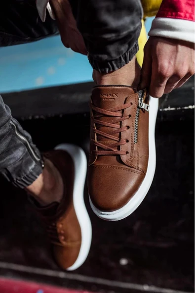 aradimtaradim Knack Yüksek Taban Günlük Ayakkabı 555 Taba - Resim 2