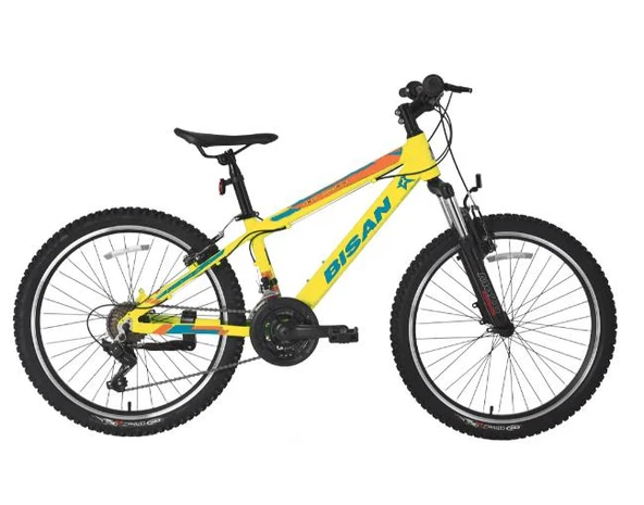 Bisan KDX 2900 V Fren 24 Jant Sarı Mavi Çocuk  Dağ Bisikleti ürün görseli