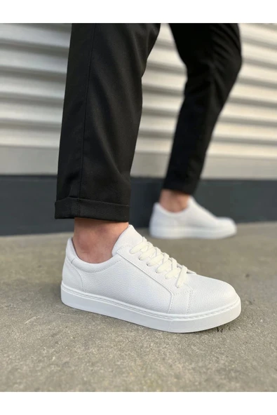 Joy Ayakkabı JY165 Elite Bağcıklı Cilt Erkek Günlük Sneaker Ayakkabı CBT - Beyaz ürün görseli 1