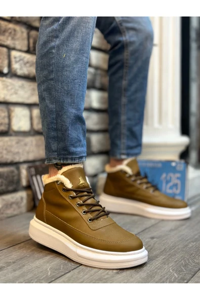 aradimtaradim BA0151 İçi Kürklü Bağcıklı Vizon Erkek Tarz Spor Bot ürün görseli