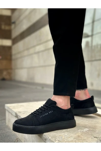 Arda BA0104 Bağcıklı Siyah Süet Spor Klasik Erkek Ayakkabı - Resim 2