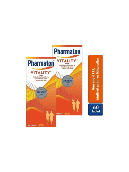 Pharmaton Vitality 60 Tablet 2'li ürün görseli 1