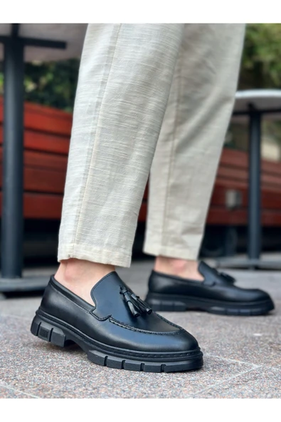 Arda BA0240 Püsküllü Cilt Klasik Yüksek Taban Casual Erkek Ayakkabı - Resim 3