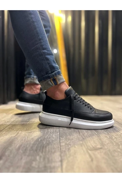 aradimtaradim Knack Günlük Ayakkabı 814 Siyah (Beyaz Taban) - Resim 4