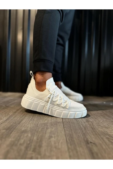 aradimtaradim Knack Yüksek Taban Günlük Ayakkabı 1025 Beyaz - Resim 2