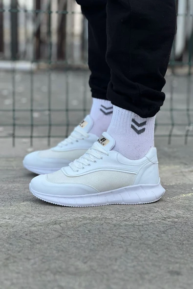 Blax Wagoon WG062 Beyaz Triko Erkek Spor Ayakkabı - Resim 2
