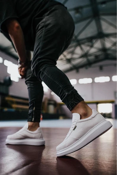 aradimtaradim Knack Yüksek Taban Günlük Ayakkabı 042 Beyaz - Resim 2