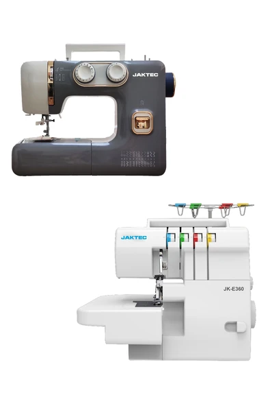 Jaktec A320 Dikiş Makinesi ve E360 4 İplik Overlok Makinesi / Ev Tipi 2’li Makine Seti ürün görseli 1