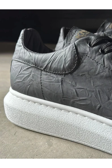 aradimtaradim Knack Yüksek Taban Günlük Ayakkabı 044 Siyah Beyaz Taban (Desenli) - Resim 5