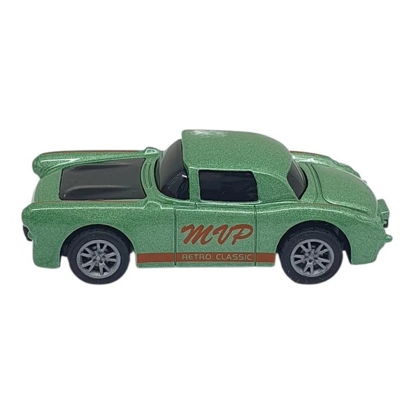 Çek Bırak Metal Küçük Arabalar 8 cm - SH40031 - Klasik Yeşil - Resim 2