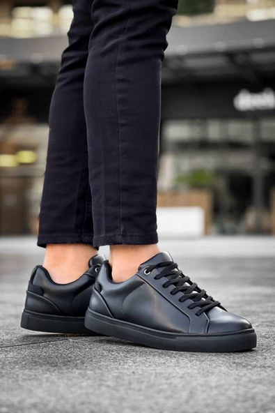 Hümeyra Scarf KB-BX1 Kuback Siyah Cilt Yüksek Siyah Taban Günlük Erkek Ayakkabı - Resim 3