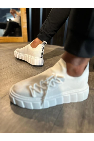 aradimtaradim Knack Yüksek Taban Günlük Ayakkabı 1025 Beyaz - Resim 4