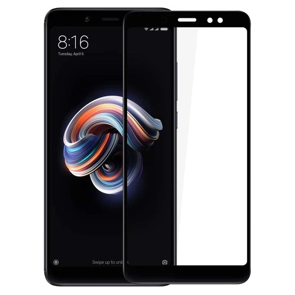 Xiaomi Redmi Note 5 5D Tam Kaplayan Cam Siyah ürün görseli 1