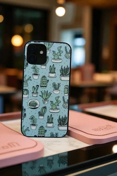 Kılıfx Apple iPhone 11 PRO Uyumlu Kaktüs Baskılı Silikon Kılıf