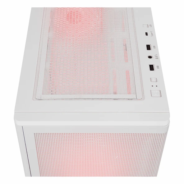 Rampage Vortex V3 USB 3.2 RGB eATX Mid Tower Beyaz Kasa - Resim 3