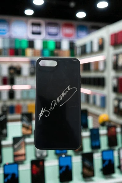 Kılıfx iPhone 7 Plus / 8 Plus Uyumlu ATATÜRK İmzalı Esnek Silikon Telefon Kılıf