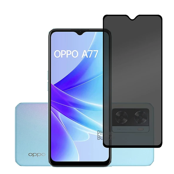 Oppo A77 5D Hayalet Cam Siyah ürün görseli 1
