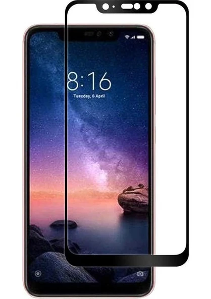 Xiaomi Mi A2 5D Tam Kaplayan Cam Siyah ürün görseli 1