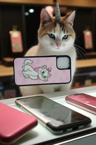 Kılıfx Apple iPhone 11 PRO Uyumlu Sevimli Kedi Marie Baskılı Silikon Disney Lansman Kılıf ürün görseli