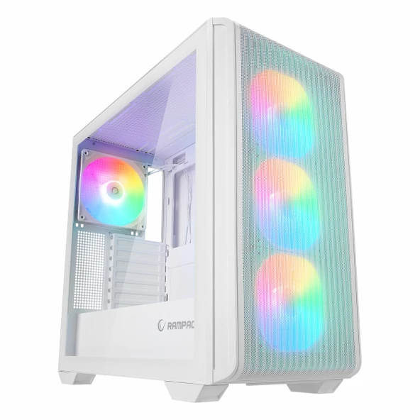 Rampage Craft White USB 3.2 ARGB ATX Mid Tower Beyaz Kasa ürün görseli 1