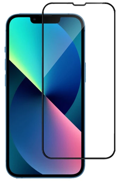 Apple iPhone 13 Mini 5D Tam Kaplayan Cam Siyah ürün görseli 1