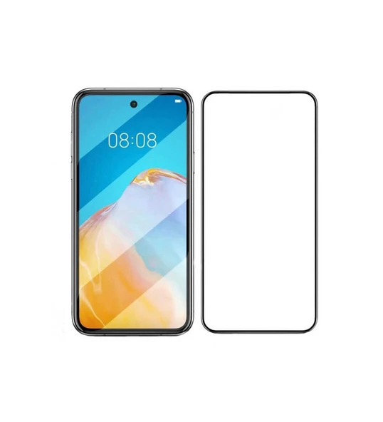 Huawei P Smart 2021 5D Tam Kaplayan Cam Siyah ürün görseli 1