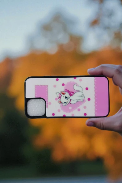 Kılıfx Apple iPhone 11 PRO Uyumlu Sevimli Kedi Marie Baskılı Silikon Disney Lansman Kılıf