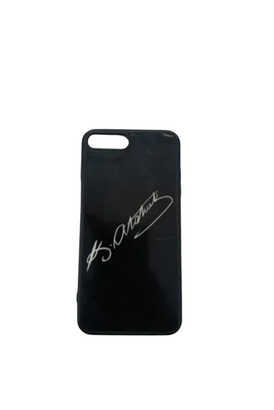 Kılıfx iPhone 7 Plus / 8 Plus Uyumlu ATATÜRK İmzalı Esnek Silikon Telefon Kılıf - Resim 3