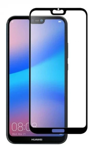 Huawei P20 Lite 5D Tam Kaplayan Cam Siyah ürün görseli 1