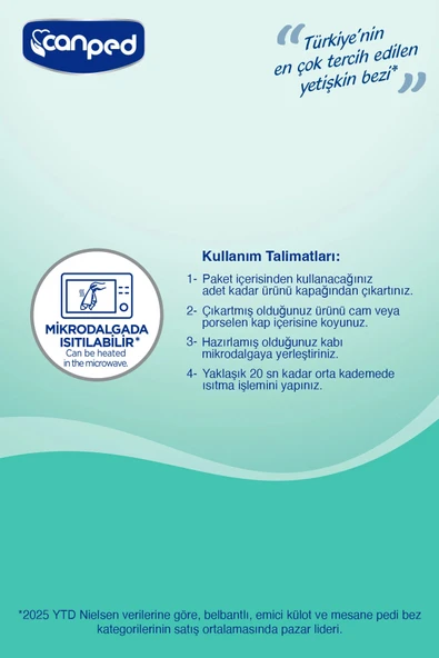 Canped Perine Bölgesi Temizleme Havlusu 50 Li x 12 Adet - Resim 6