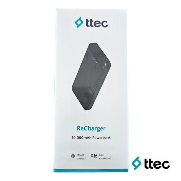 Ttec ReCharger 10000mAh Taşınabilir UsbA ve Type-C Taşınabilir Hızlı Powerbank Display Box Siyah 2BB263S - 4