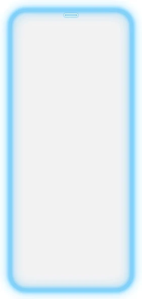 Apple iPhone 12 Pro Max Luminous Fosforlu Tam Kaplayan Cam Mavi ürün görseli 1