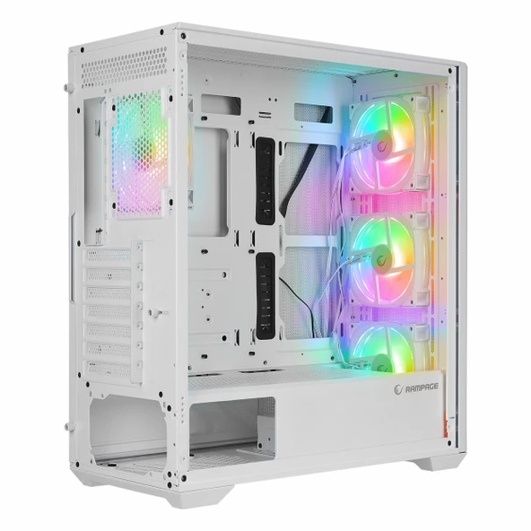 Rampage Vortex V3 USB 3.2 RGB eATX Mid Tower Beyaz Kasa - Resim 7
