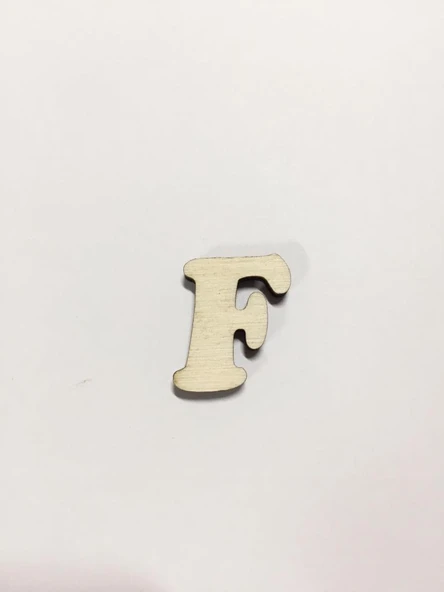 2,5cm Ahşap Harf ve Rakamlar - F ürün görseli