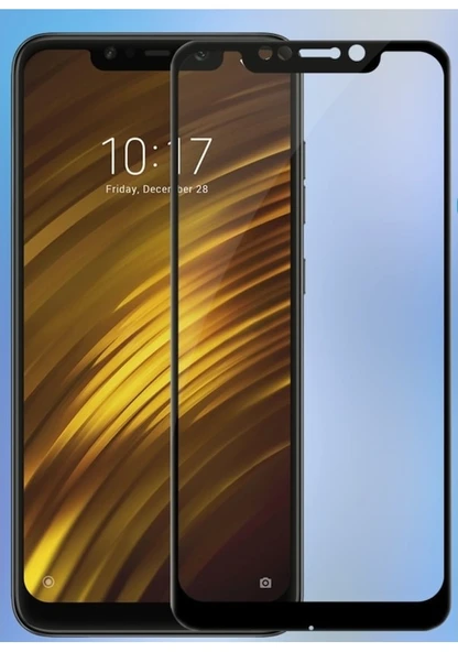 Xiaomi Pocophone F1 5D Tam Kaplayan Cam Siyah ürün görseli 1