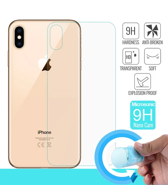 Apple iPhone XS Max Arka Nano Şeffaf ürün görseli 1