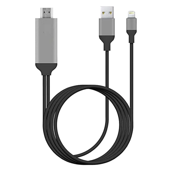 Apple Uyumlu Lightning to HDMI Görüntü Aktarıcı 1080P 60Hz HD Ekran Yansıtma Adaptörü ürün görseli 1
