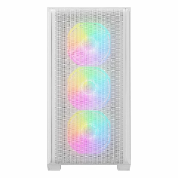 Rampage Craft White USB 3.2 ARGB ATX Mid Tower Beyaz Kasa - Resim 2