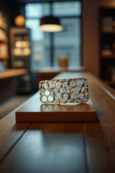 Kılıfx Apple iPhone 15 PRO MAX Uyumlu Prizma Kesim Tasarım Kamera Korumalı Altın Sarı Kılıf ürün görseli