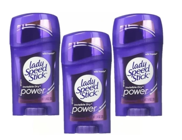 Lady Speed Stick Invisible Dry Powder Wild Freesia 40GR - 3lü Set