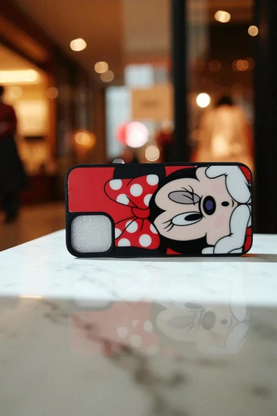 Kılıfx Apple iPhone 11 PRO Uyumlu Mickey Mouse Love Tasarım Baskılı Kılıf - Resim 3
