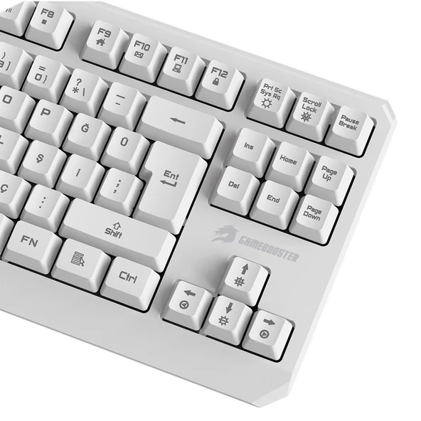 GameBooster G75 Elya Rainbow Aydınlatmalı Beyaz TKL Membrane Gaming Klavye - Resim 4