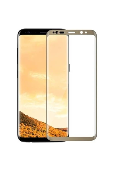 Samsung Galaxy S8 5D Tam Kaplayan Cam Gold ürün görseli 1