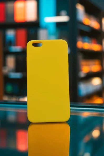 Kılıfx iPhone 7 Plus / 8 Plus Uyumlu Sarı Esnek Silikon Telefon Kılıfı - Resim 3