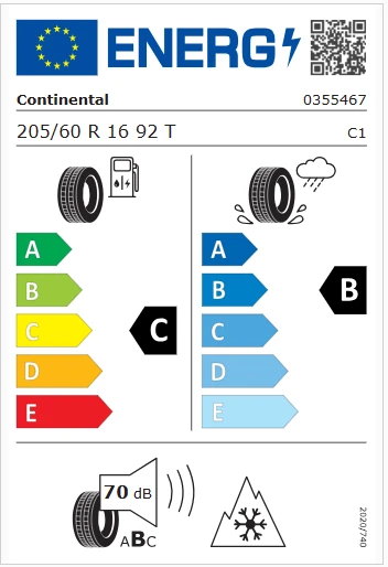 Continental 205/60R16 92T WinterContact TS 870 2025 Üretim Kış Lastiği - 2