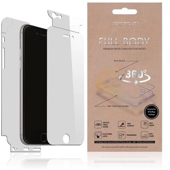 Apple iPhone 6 360° Tam Kaplayan Ön ve Arka Nano Şeffaf ürün görseli 1
